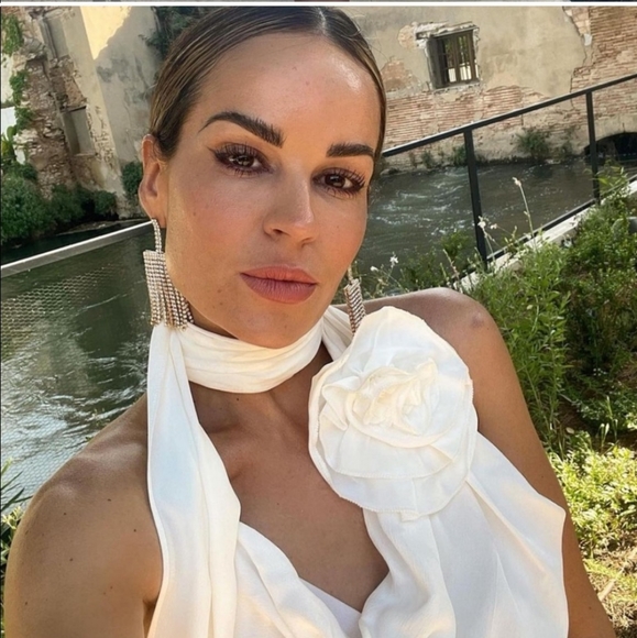 ZARA * Bloggers fav SATIN MINI SHORT DRESS WHITE flower - Picture 6 of 13